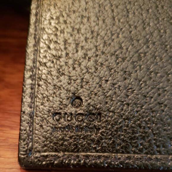 New Gucci Black Canvas Compact Wallet - Picture 13 of 15